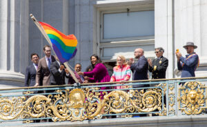 LGBTQ Pride flag raising at SF City Hall